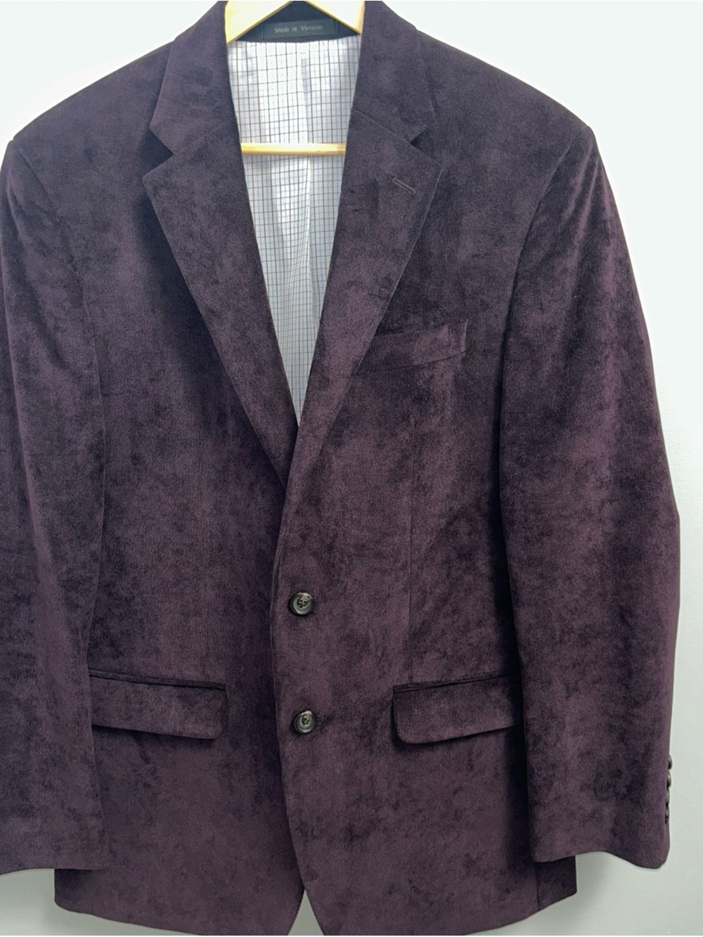 Lauren Ralph Lauren Corduroy Sport Coat Men’s 40R Plum Purple Blazer Jacket - Picture 6 of 13